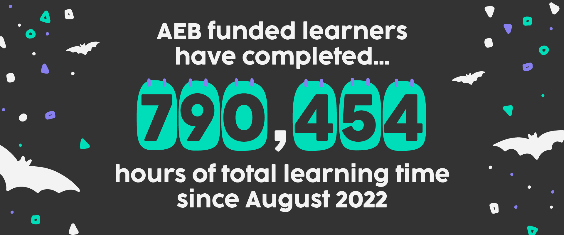 AEB funded learners have completed 790,454 hours of total learning time since August 2022