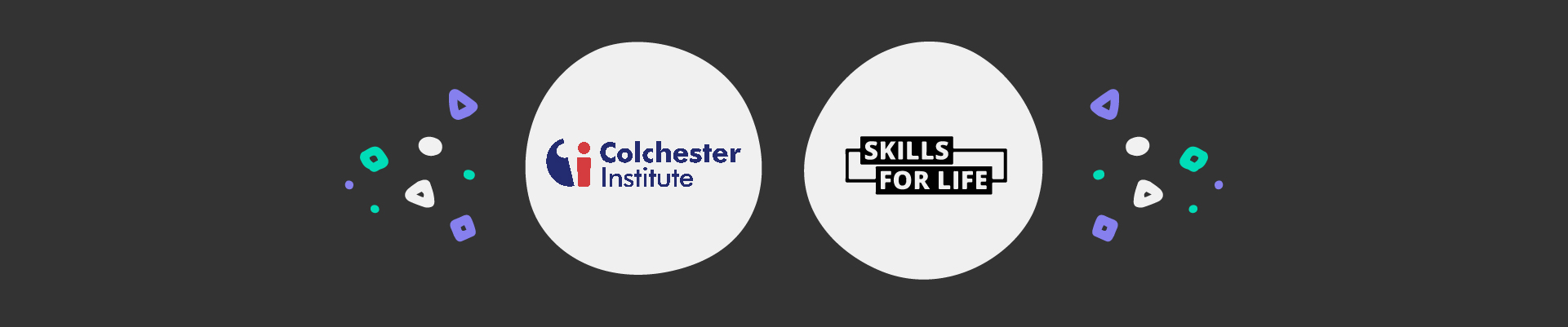 Colchester Institute logo and Skills for Life logo