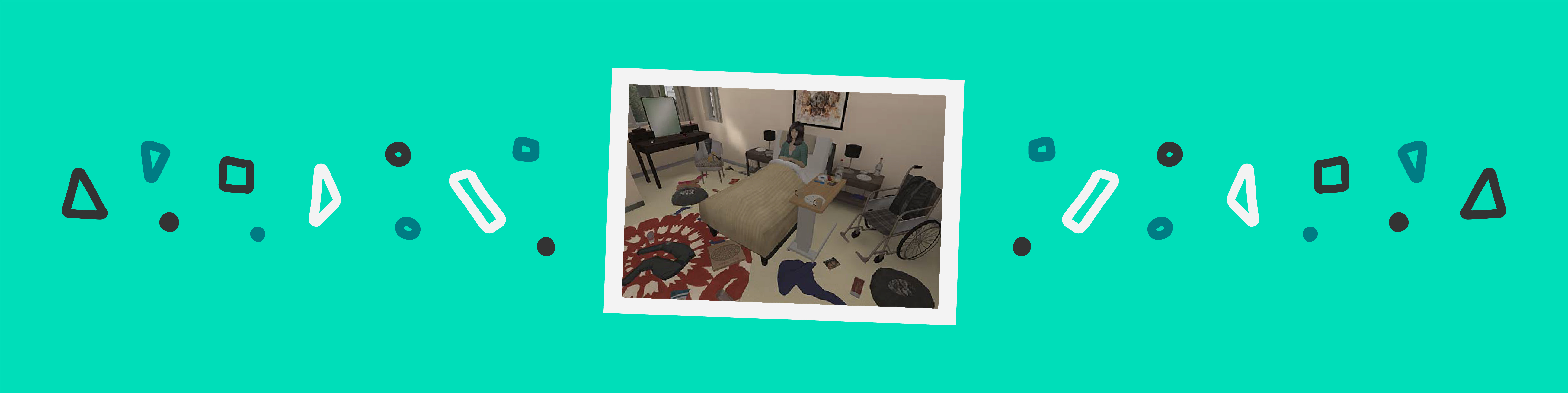 snapshot of a virtual environment caring for a patient in a domestic setting
