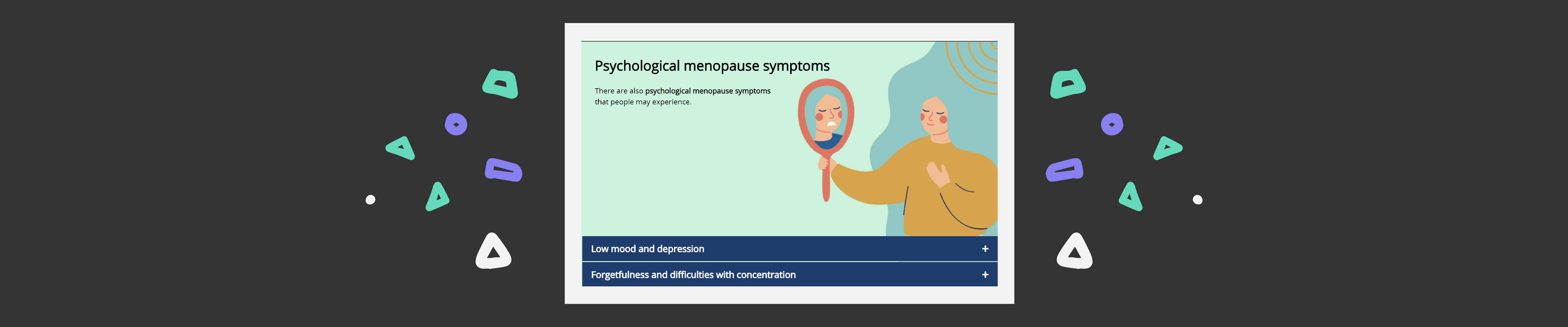 menopause training course snapshot - psychological menopause symptoms